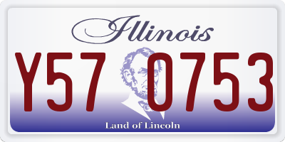 IL license plate Y570753