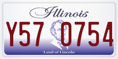 IL license plate Y570754
