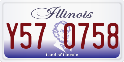IL license plate Y570758