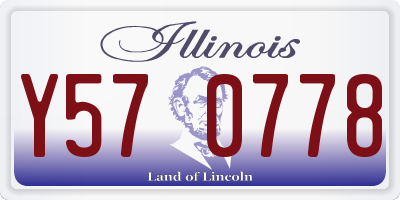 IL license plate Y570778