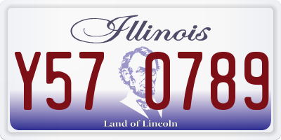IL license plate Y570789