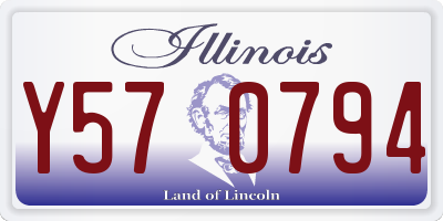 IL license plate Y570794