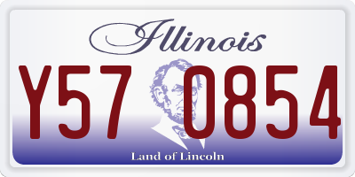 IL license plate Y570854
