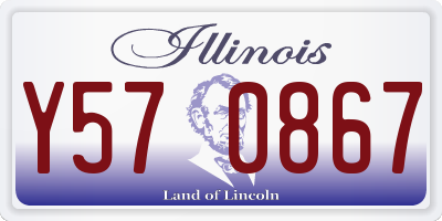 IL license plate Y570867