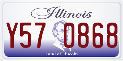 IL license plate Y570868