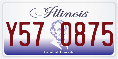 IL license plate Y570875