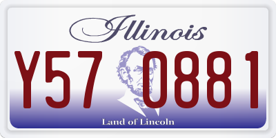 IL license plate Y570881