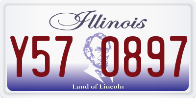 IL license plate Y570897
