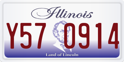 IL license plate Y570914