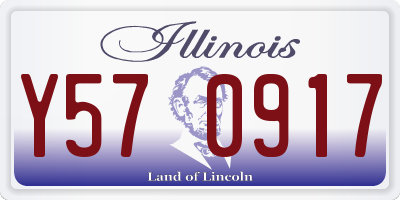 IL license plate Y570917