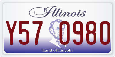 IL license plate Y570980