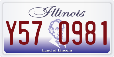IL license plate Y570981