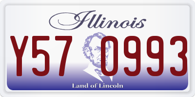 IL license plate Y570993