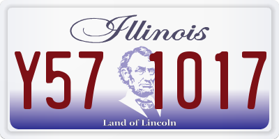 IL license plate Y571017