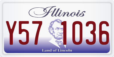 IL license plate Y571036