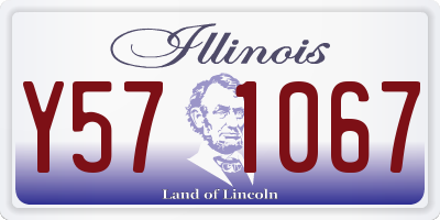 IL license plate Y571067