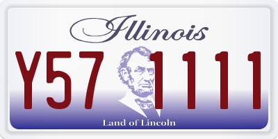 IL license plate Y571111