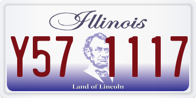 IL license plate Y571117