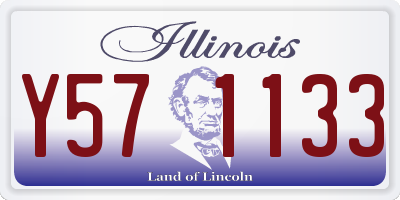 IL license plate Y571133