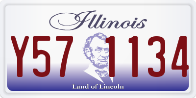 IL license plate Y571134