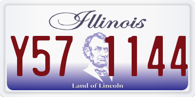 IL license plate Y571144
