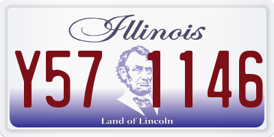 IL license plate Y571146