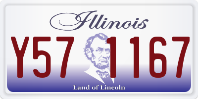 IL license plate Y571167