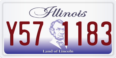 IL license plate Y571183