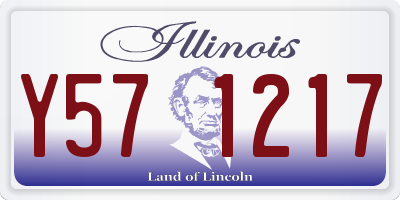 IL license plate Y571217