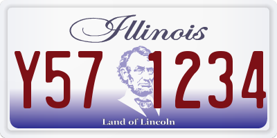 IL license plate Y571234