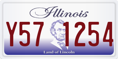 IL license plate Y571254