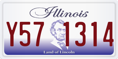 IL license plate Y571314