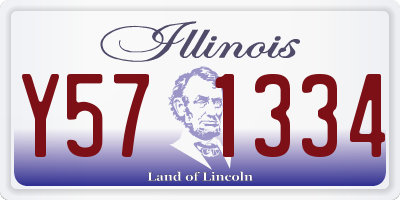 IL license plate Y571334