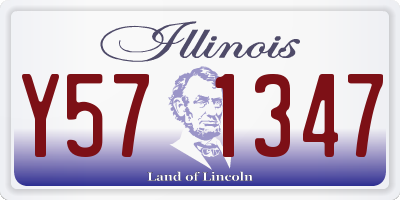 IL license plate Y571347