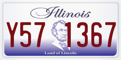 IL license plate Y571367