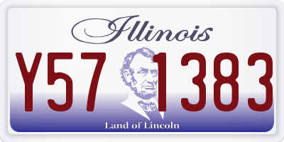 IL license plate Y571383