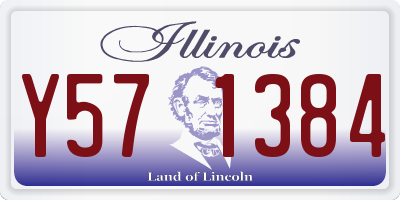 IL license plate Y571384