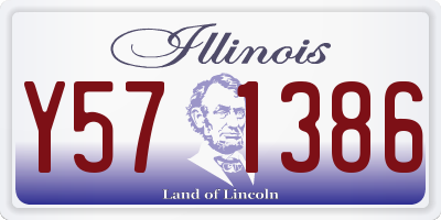 IL license plate Y571386