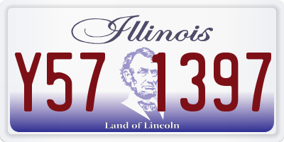 IL license plate Y571397