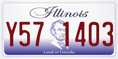 IL license plate Y571403