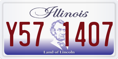 IL license plate Y571407