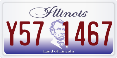 IL license plate Y571467