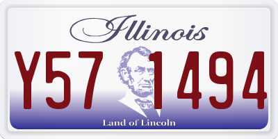 IL license plate Y571494