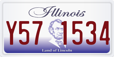 IL license plate Y571534