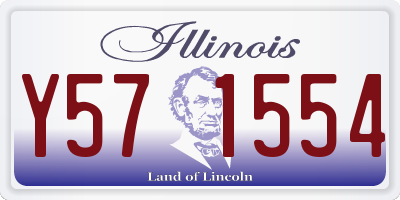 IL license plate Y571554