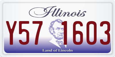 IL license plate Y571603