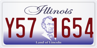IL license plate Y571654