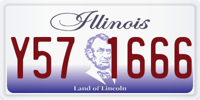 IL license plate Y571666