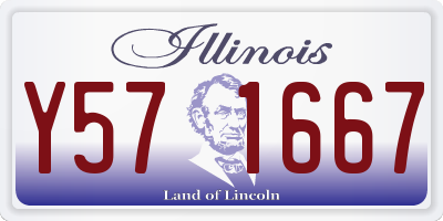 IL license plate Y571667