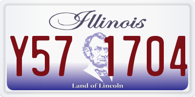 IL license plate Y571704